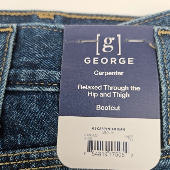George Carpenter Jeans Relaxed Fit Bootcut Blue Denim Men's 32x34 - Picture 2 of 6